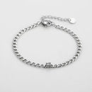 Zilveren schakelarmband met steenaccent - Tucano Holland