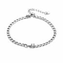 Zilveren schakelarmband met steenaccent - Tucano Holland